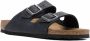 Birkenstock Zwarte Leren Open Teen Sandalen Black Dames - Thumbnail 4