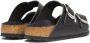 Birkenstock Zwarte Leren Sandalen Black Dames - Thumbnail 3