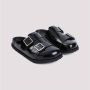 Birkenstock Zwarte Leren Sandalen Ronde Neus Stijl Black Heren - Thumbnail 3