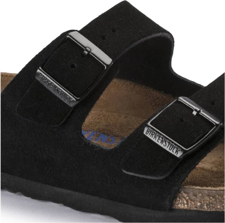 Birkenstock Zwarte Leren Sandalen Unisex Black Unisex