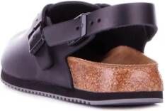 Birkenstock Zwarte Leren Verstelbare Gesp Sandalen Black Heren