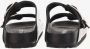 Birkenstock Zwarte Leren Verstelbare Sandalen met Gouden Gespen Black Dames - Thumbnail 4