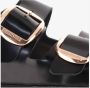 Birkenstock Zwarte Leren Verstelbare Sandalen met Gouden Gespen Black Dames - Thumbnail 5