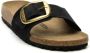 Birkenstock Zwarte Madrid Big Buckle Sandalen Black Dames - Thumbnail 2