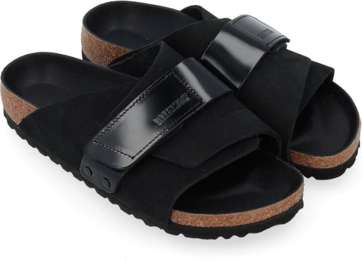 Birkenstock Zwarte Nubuck High Shine Sandalen Black Dames