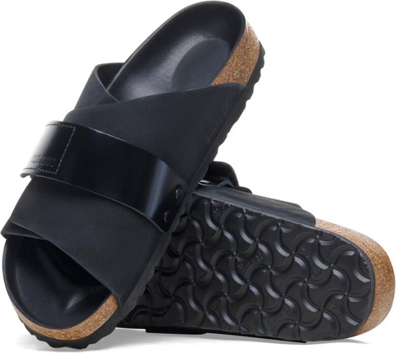 Birkenstock Zwarte Nubuck Kyoto Sandalen Black Dames