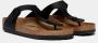 Birkenstock Zwarte Nubuck Sandaal met Kurken Voetbed Black Dames - Thumbnail 2