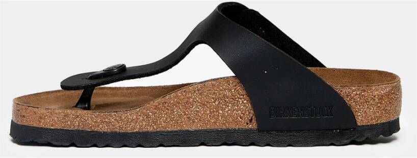 Birkenstock Zwarte Nubuck Sandaal met Kurken Voetbed Black Dames