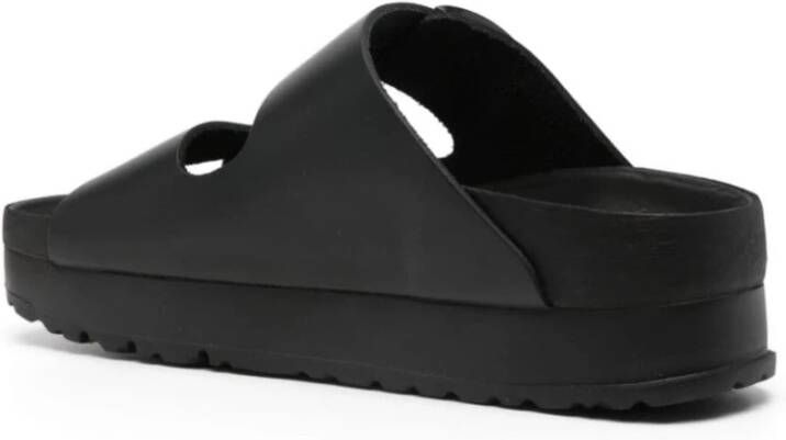 Birkenstock Zwarte Platform Sandalen Papillio Samenwerking Black Dames