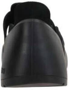 Birkenstock Zwarte Platte Pantoffel Diepblauwe Zool Black Heren