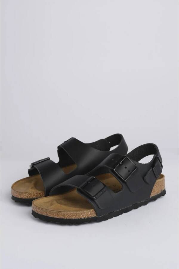 Birkenstock Zwarte platte sandalen 100% EVA samenstelling Black Dames