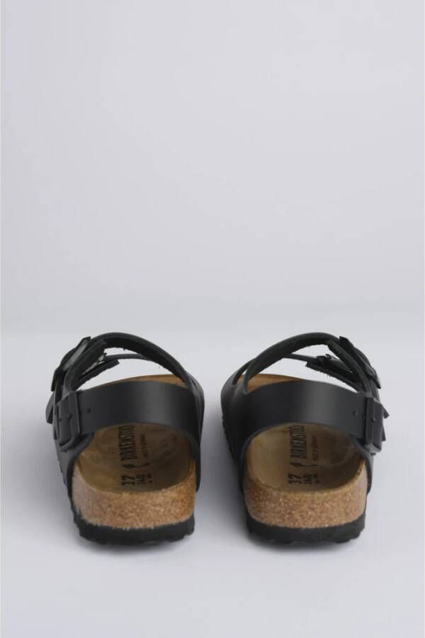 Birkenstock Zwarte platte sandalen 100% EVA samenstelling Black Dames