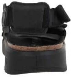 Birkenstock Zwarte Platte Sandalen met Verstelbare Bandjes Black Heren