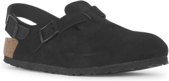 Birkenstock Zwarte platte schoenen Tokio II Black Dames