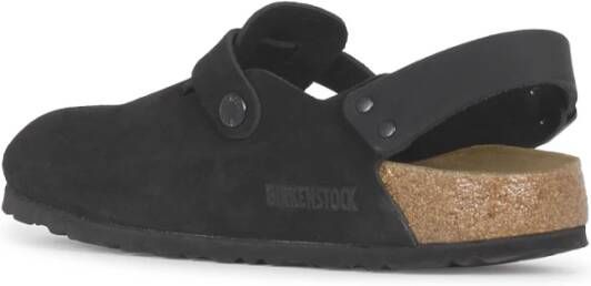 Birkenstock Zwarte platte schoenen Tokio II Black Dames