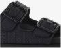 Birkenstock Zwarte Raffia Sandalen met Leren Afwerking Black Dames - Thumbnail 5