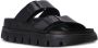 Birkenstock Zwarte Leren Verstelbare Strap Sandalen Black Dames - Thumbnail 18