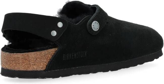 Birkenstock Zwarte Shearling Suède Laarzen Black Dames