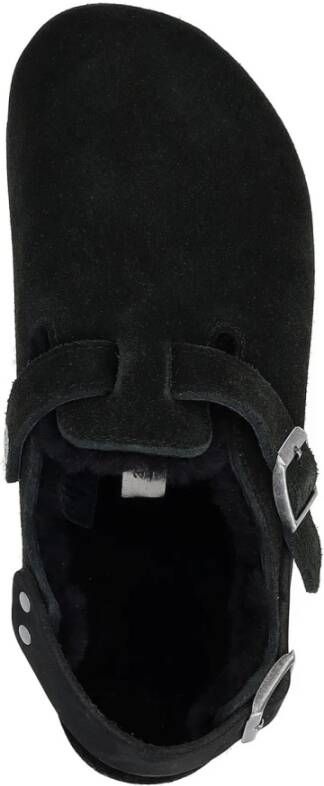 Birkenstock Zwarte Shearling Suède Laarzen Black Dames