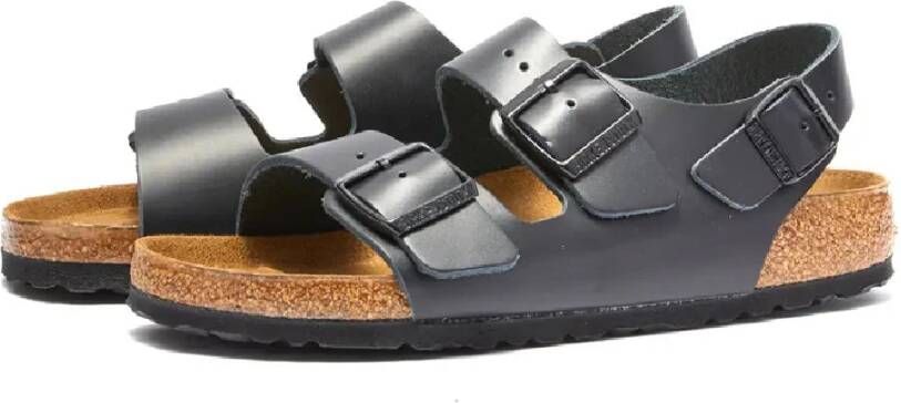 Birkenstock Zwarte Smalle Sandalen Black Dames