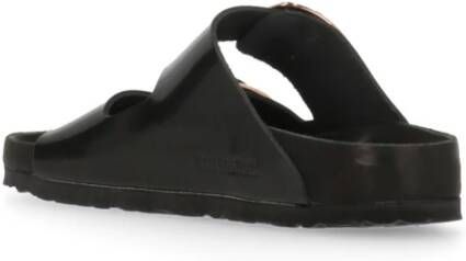 Birkenstock Zwarte Suède Leren Slipper met Banden Black Dames