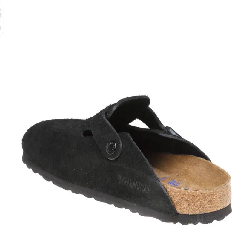 Birkenstock Zwarte Suède Muil met Verstelbare Gesp Black Dames