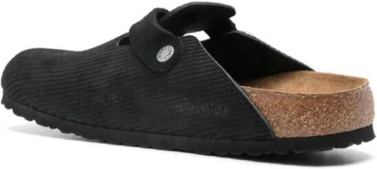 Birkenstock Zwarte Suède Sandalen Gesp-Slip-On Black Heren