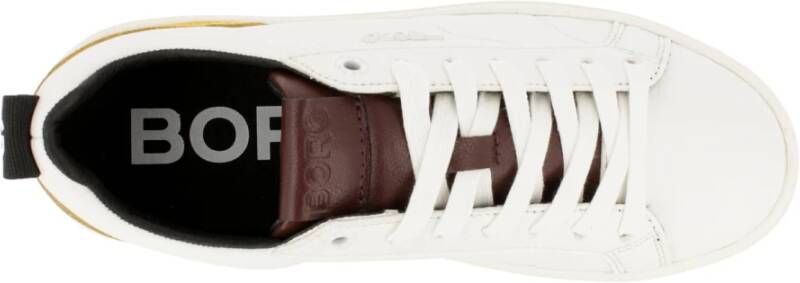 Björn Borg Witte Platform Sneaker met Gele Details Wit Dames