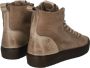 Blackstone Premium Leren Sneaker met Schapenvacht Voering Brown Dames - Thumbnail 10