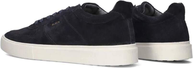 Blackstone Blauwe Suède Lage Sneakers Cg181 Blue Heren