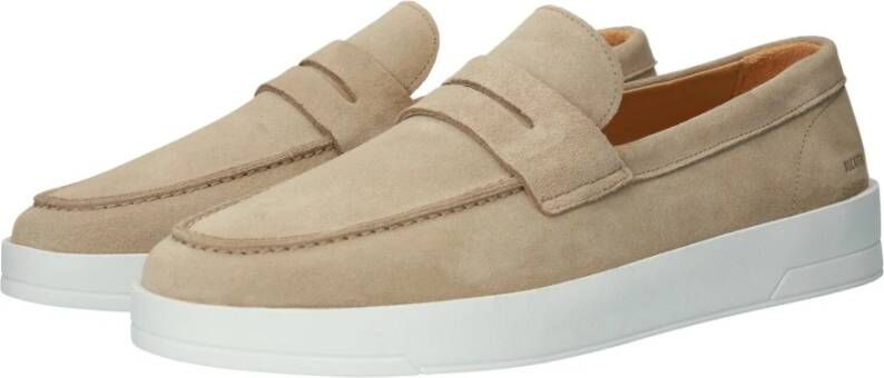 Blackstone Elegant Slip-on Moccasins Beige Heren