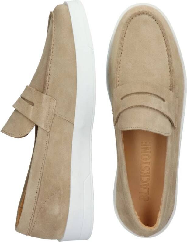 Blackstone Elegant Slip-on Moccasins Beige Heren