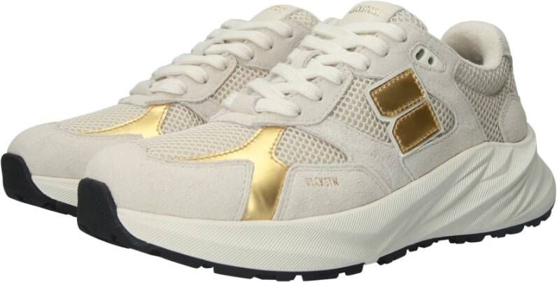 Blackstone Flint Marvel Artic Wolf Gold Runner Sneaker Beige Dames