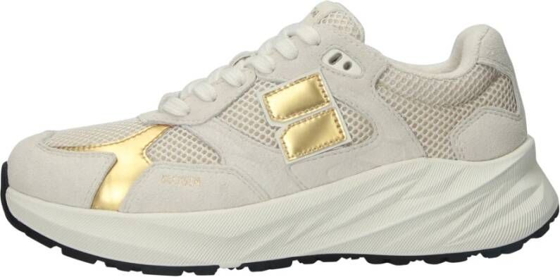 Blackstone Flint Marvel Artic Wolf Gold Runner Sneaker Beige Dames