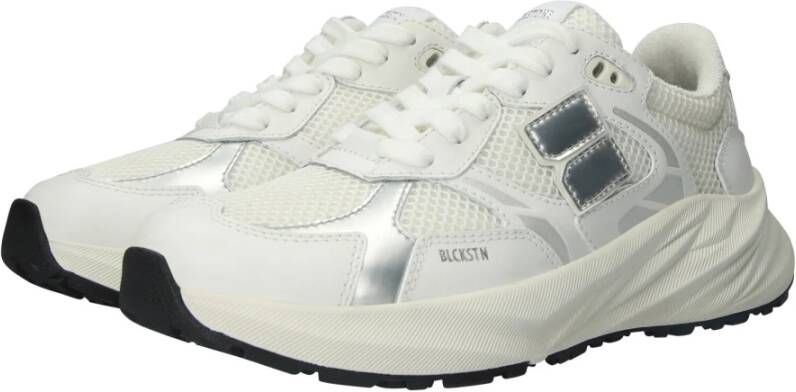 Blackstone Flint Marvel White Silver Runner Sneaker White Dames