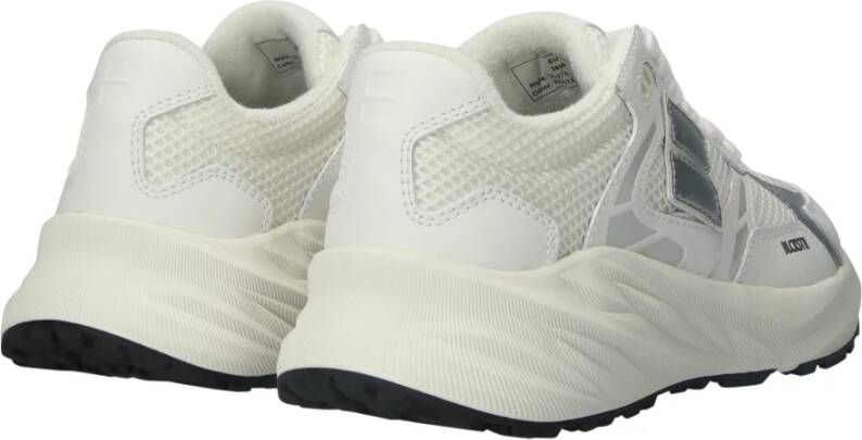 Blackstone Flint Marvel White Silver Runner Sneaker White Dames