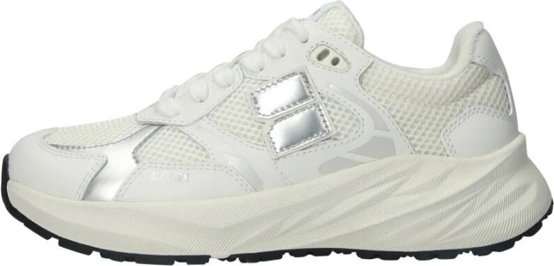 Blackstone Flint Marvel White Silver Runner Sneaker White Dames