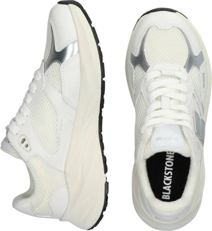 Blackstone Flint Marvel White Silver Runner Sneaker White Dames