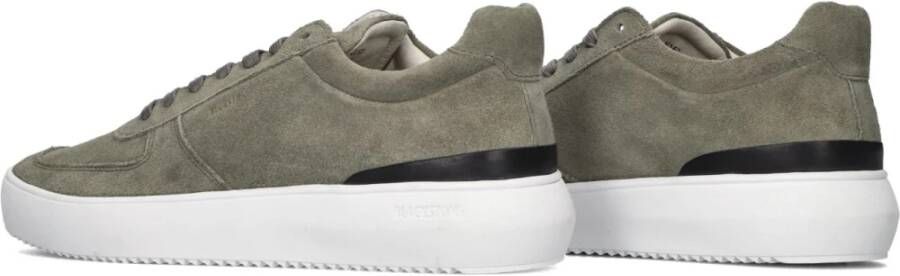 Blackstone Groene Suède Lage Sneakers Bg167 Green Heren