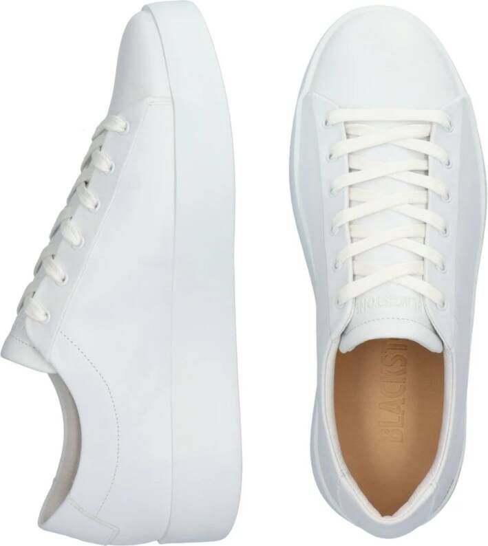 Blackstone Witte Leren Lage Sneaker White Dames