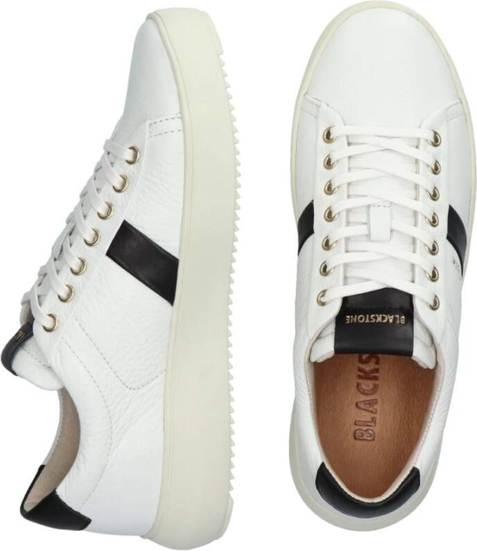 Blackstone Wit-zwart Ryder Sneaker White Dames