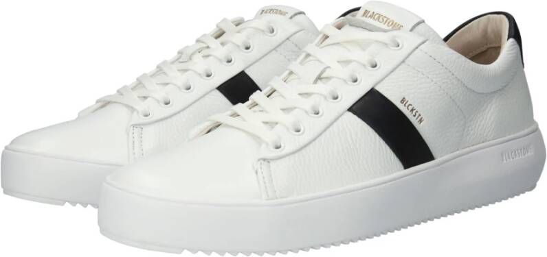 Blackstone Wit-zwarte Sneaker Laag Model White Heren