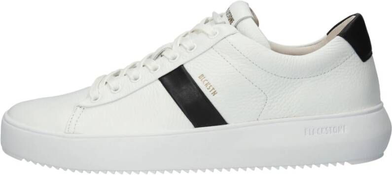 Blackstone Wit-zwarte Sneaker Laag Model White Heren