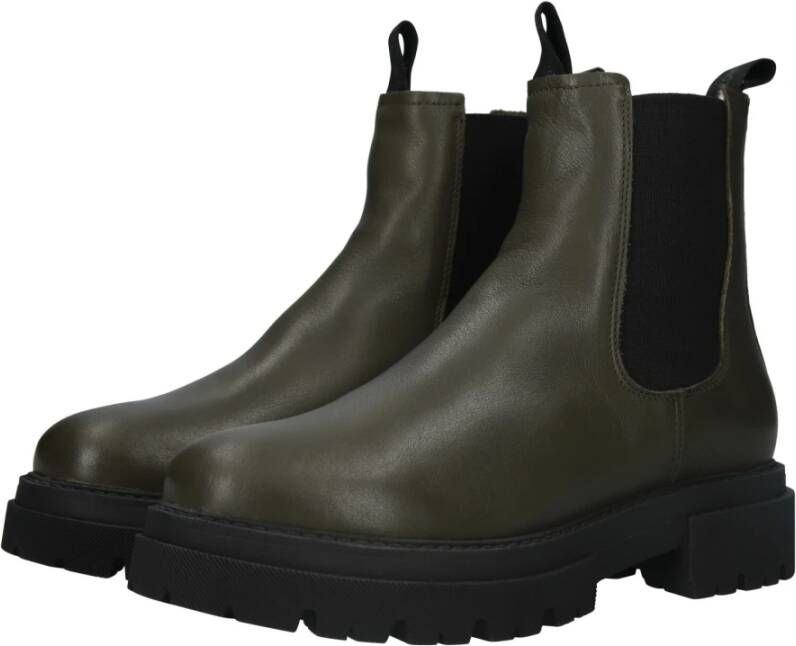 Blackstone Smilla MID Olive Chelsea boots Green Dames