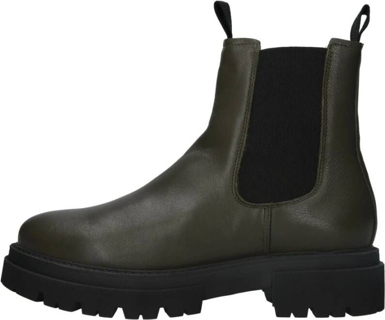 Blackstone Smilla MID Olive Chelsea boots Green Dames