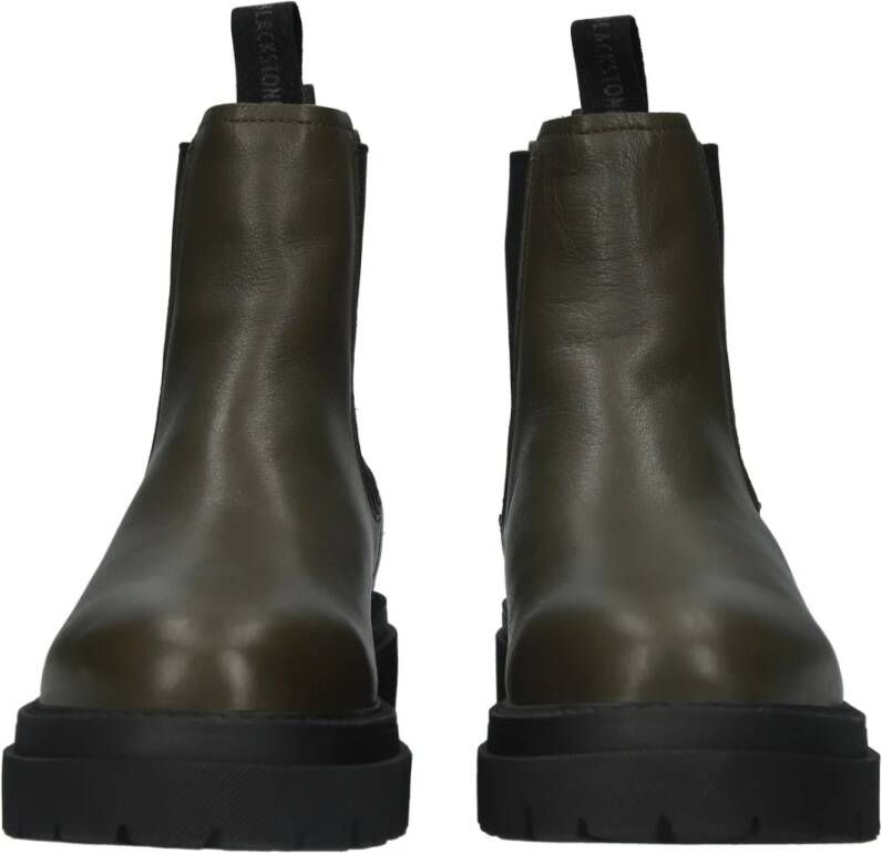 Blackstone Smilla MID Olive Chelsea boots Green Dames