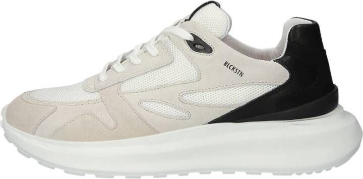 Blackstone Stijlvolle Zwarte Sneakers Beige Heren