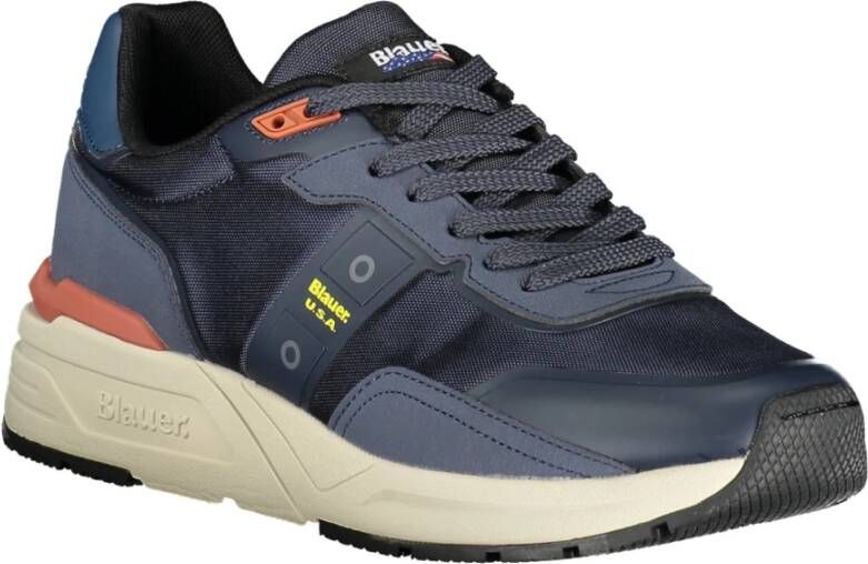 Blauer Blauwe Heren Sportschoenen Vetersluiting Blue Heren