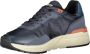 Blauer Sportieve Polyester Sneaker met Contrastdetails Blue Heren - Thumbnail 6