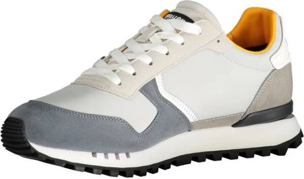 Blauer Blauwe Sneaker met Contrastdetails Multicolor Heren